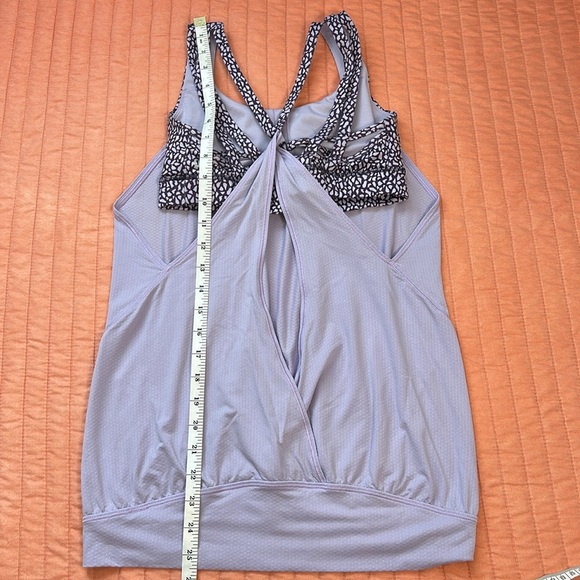 Lululemon Nouveau Limits Tank Lilac Miss Mosaic Deep Zinfandel size 4 Small - Picture 12 of 14